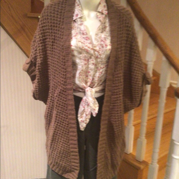 NWOT Knit asymmetric oversized kimono /cape cardigan - Picture 6 of 7